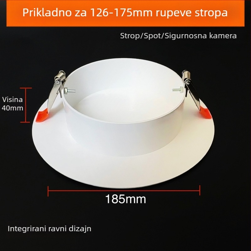 Kružni dekorativni poklopac za otvor na stropu - ABS, promjer 94/134/185/230 mm, debljina zida 3 mm, brend Zhang Plastic