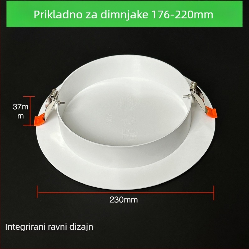 Kružni dekorativni poklopac za otvor na stropu - ABS, promjer 94/134/185/230 mm, debljina zida 3 mm, brend Zhang Plastic