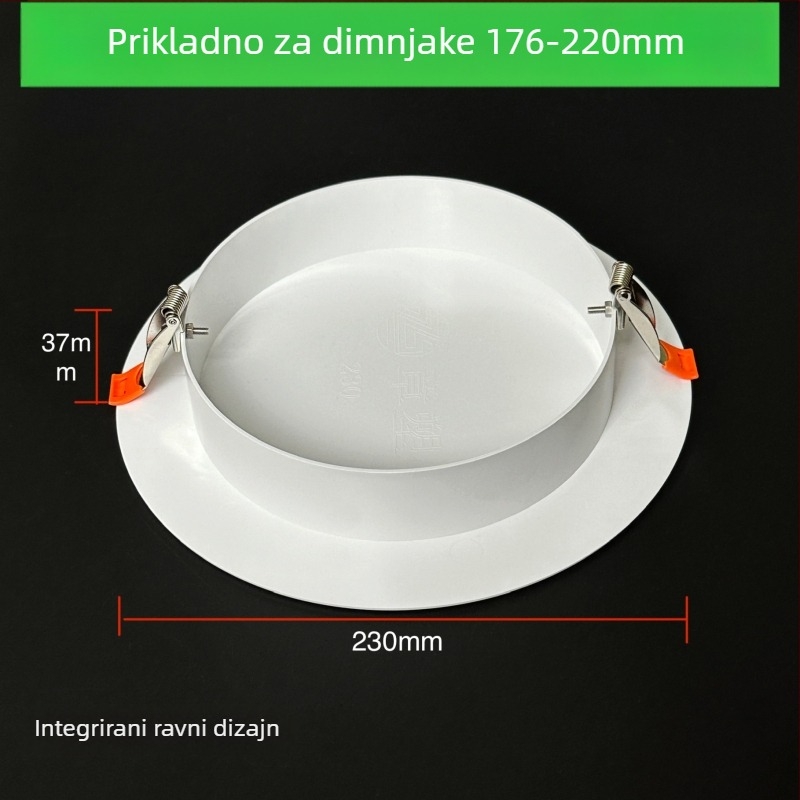 Kružni dekorativni poklopac za otvor na stropu - ABS, promjer 94/134/185/230 mm, debljina zida 3 mm, brend Zhang Plastic