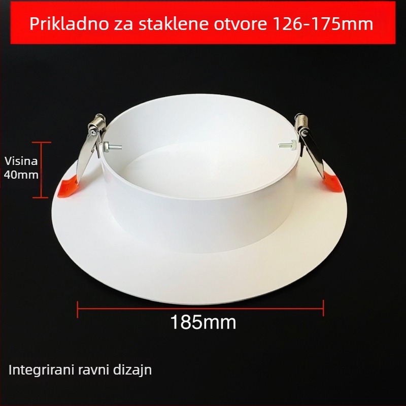 Kružni dekorativni poklopac za otvor na stropu - ABS, promjer 94/134/185/230 mm, debljina zida 3 mm, brend Zhang Plastic
