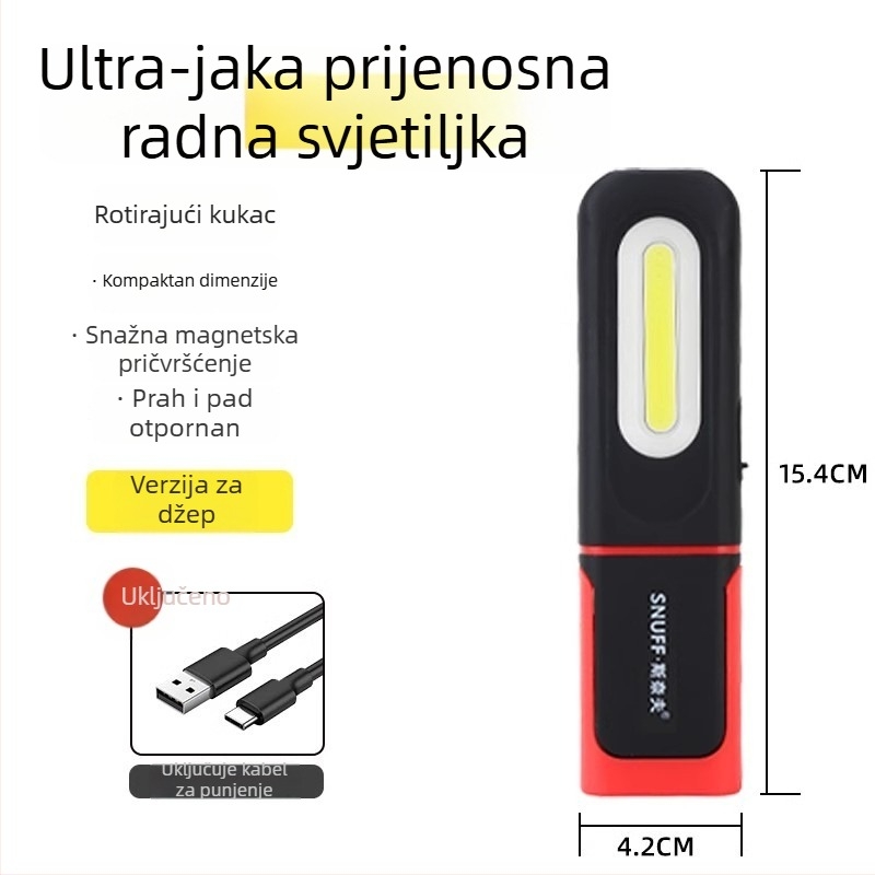 Napajano LED svjetlo za popravak automobila, COB+CPE, 350+ lm, magnetska baza, 4-7 h trajanje osvjetljenja