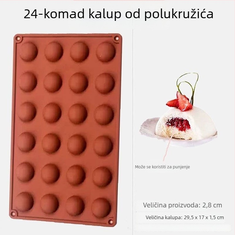 Silikonski kalupi za pečenje s različitim kuglastim i polukružnim oblicima – materijal: silikon; kategorija: kalupi za pečenje/torte; stil: moderni minimalistički; pakiranje: pojedinačno