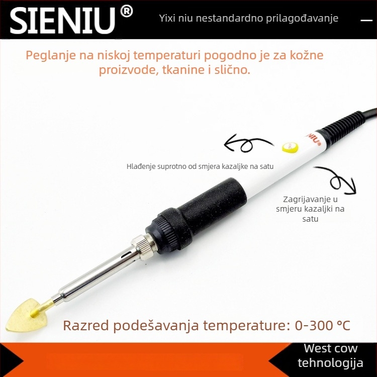 SIENIU 60W prilagodljivi temperaturni pen-železni alat s plastičnim držačem, 220V, za zavarivanje, pyrography, graviranje i prijenos topline