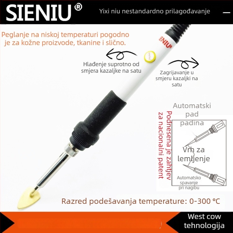 SIENIU 60W prilagodljivi temperaturni pen-železni alat s plastičnim držačem, 220V, za zavarivanje, pyrography, graviranje i prijenos topline