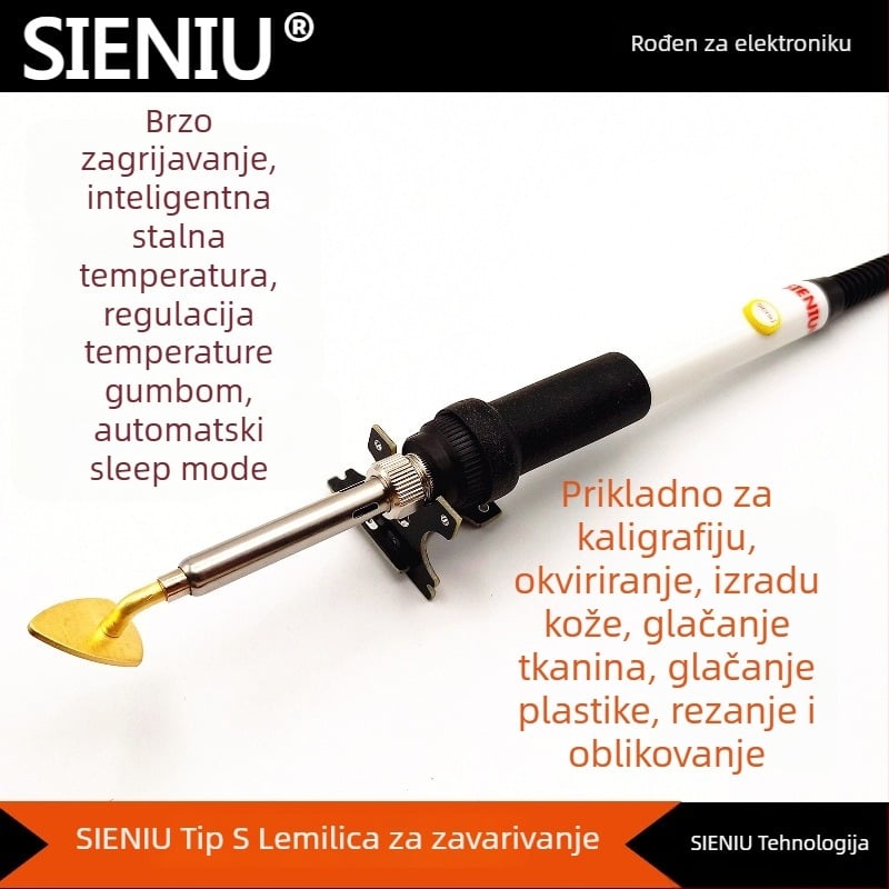 SIENIU 60W prilagodljivi temperaturni pen-železni alat s plastičnim držačem, 220V, za zavarivanje, pyrography, graviranje i prijenos topline