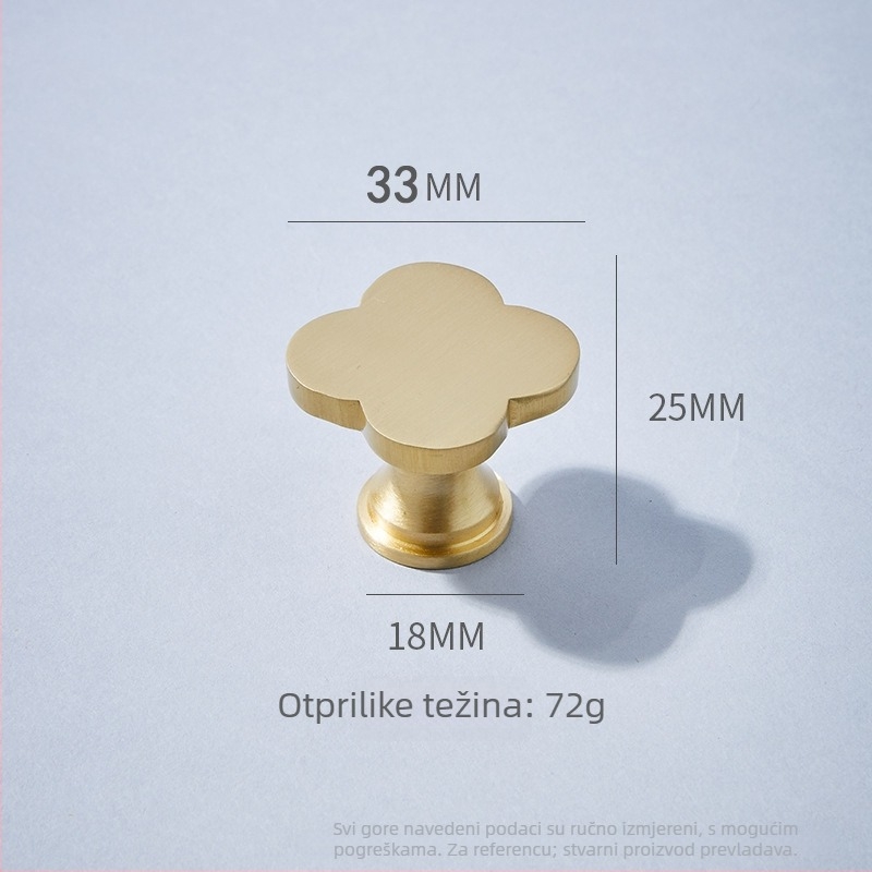 Drška za ladicu, oblik tikve, model DD9898, skandinavski stil, mesing