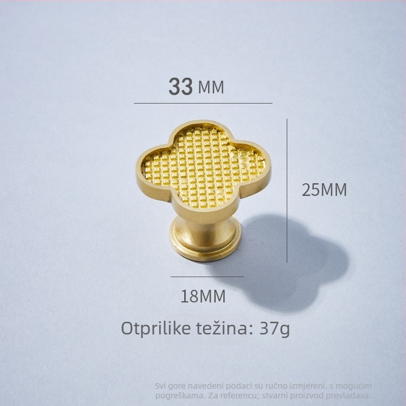 Drška za ladicu, oblik tikve, model DD9898, skandinavski stil, mesing