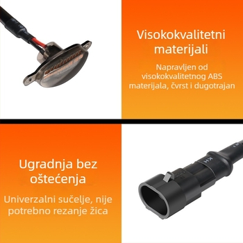 LED dnevna svjetla za masku automobila s 12 LED-ima u mreži, 12V, 20W, plastični LED, mogućnost prilagodbe