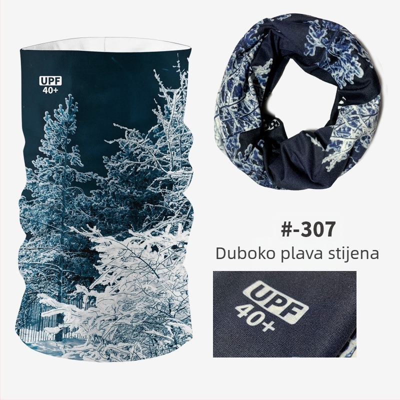 Unisex vanjska šal za glavu s bezšavnim vratnim dijelom, poliester, za trčanje i vožnju biciklom