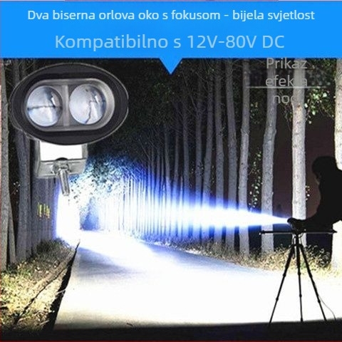 Vanjski LED reflektor za električne motocikle, bicikle i tricikle