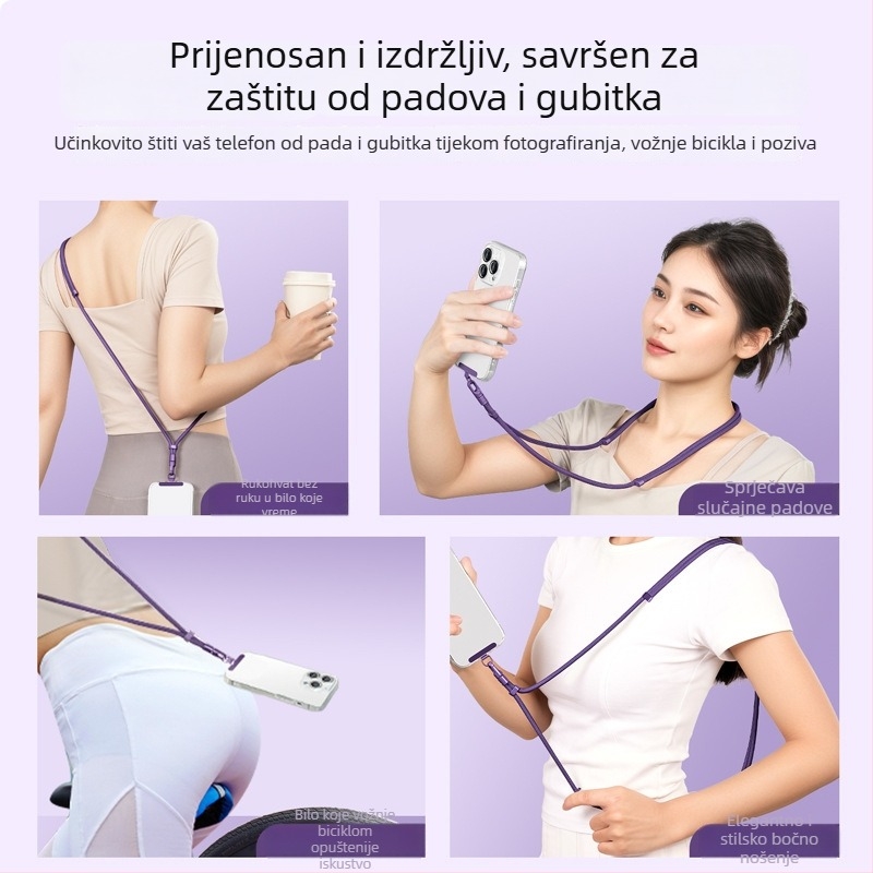 YAGEEN narukvica za telefon s podesivom duljinom, 360° rotacija, kopča za pojas protiv krađe, poliester