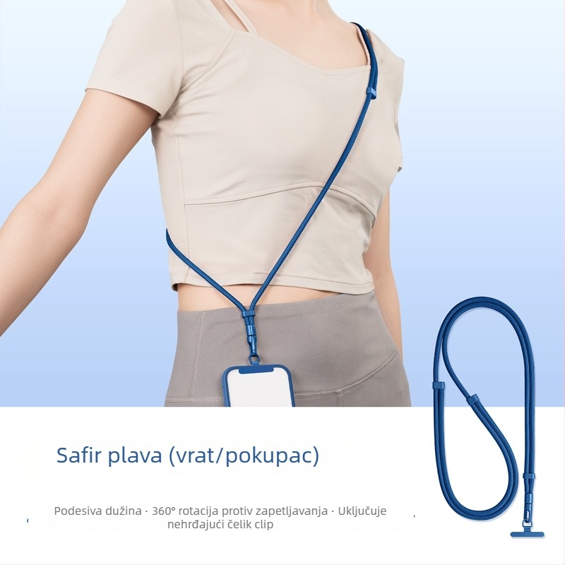 YAGEEN narukvica za telefon s podesivom duljinom, 360° rotacija, kopča za pojas protiv krađe, poliester