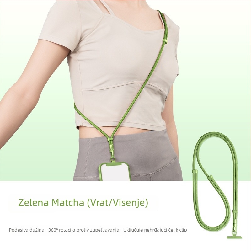 YAGEEN narukvica za telefon s podesivom duljinom, 360° rotacija, kopča za pojas protiv krađe, poliester
