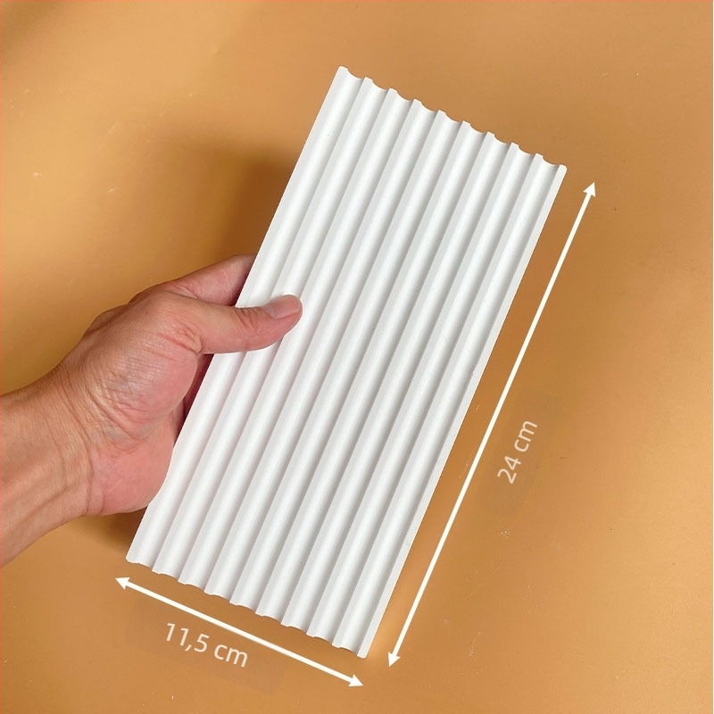 Posuda od gipsa s valovitim uzorkom, dekor za stol i zid, ručna izrada, nordijski stil