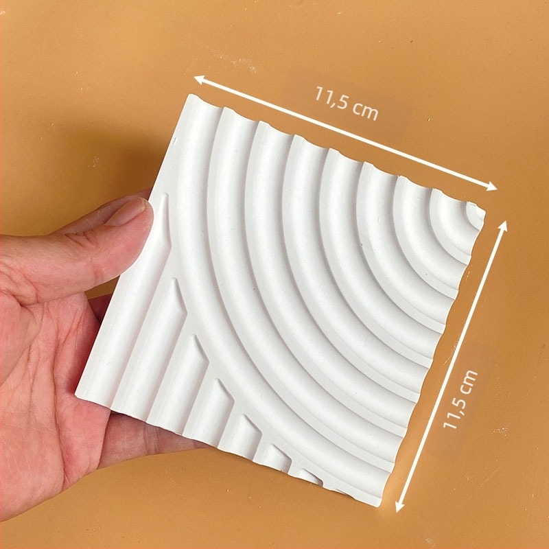 Posuda od gipsa s valovitim uzorkom, dekor za stol i zid, ručna izrada, nordijski stil