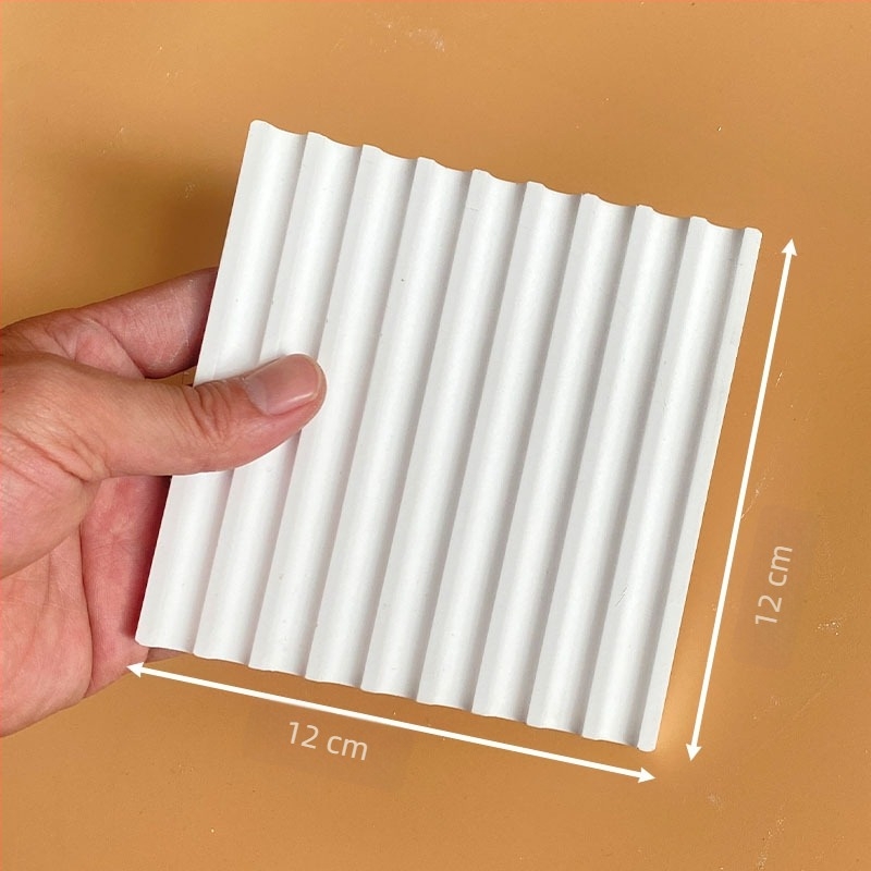 Posuda od gipsa s valovitim uzorkom, dekor za stol i zid, ručna izrada, nordijski stil