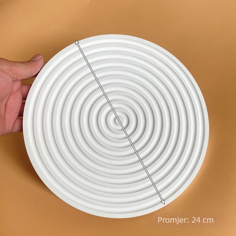 Posuda od gipsa s valovitim uzorkom, dekor za stol i zid, ručna izrada, nordijski stil