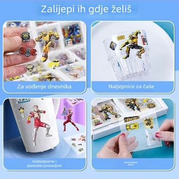 Ultraman naljepnice - PET vodootporne, službeno licenciran IP za djecu