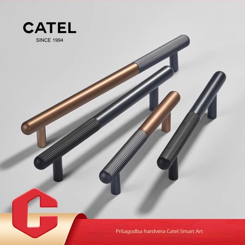 Carter 3647 – Čvrsta prilagodljiva ručka za garderobu, vrata, ormarić i ladicu od Space aluminija – moderni minimalistički stil, dugačka ručka