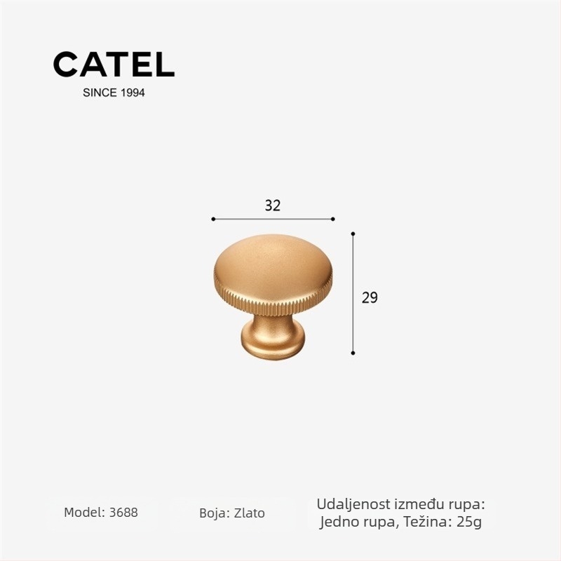 Carter 3647 – Čvrsta prilagodljiva ručka za garderobu, vrata, ormarić i ladicu od Space aluminija – moderni minimalistički stil, dugačka ručka