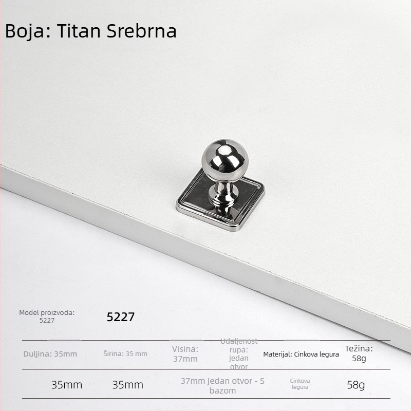 Drška za vrata ormara – cink legura, elektroplatirano, moderan minimalistički stil, modeli 5227/5837/5376/6104