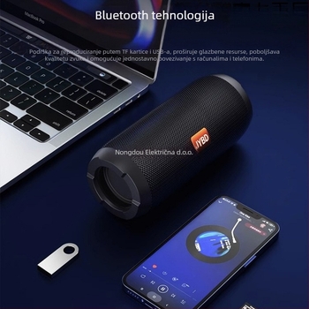 Voice of Berlin Bluetooth zvučnik sa subwooferom - IPX7 vodootporan, 100 Hz-20 kHz, SNR ≥70 dB, Bluetooth/TF/USB/AUX