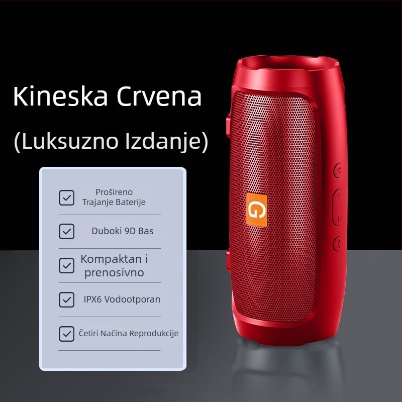 Voice of Berlin Bluetooth zvučnik sa subwooferom - IPX7 vodootporan, 100 Hz-20 kHz, SNR ≥70 dB, Bluetooth/TF/USB/AUX