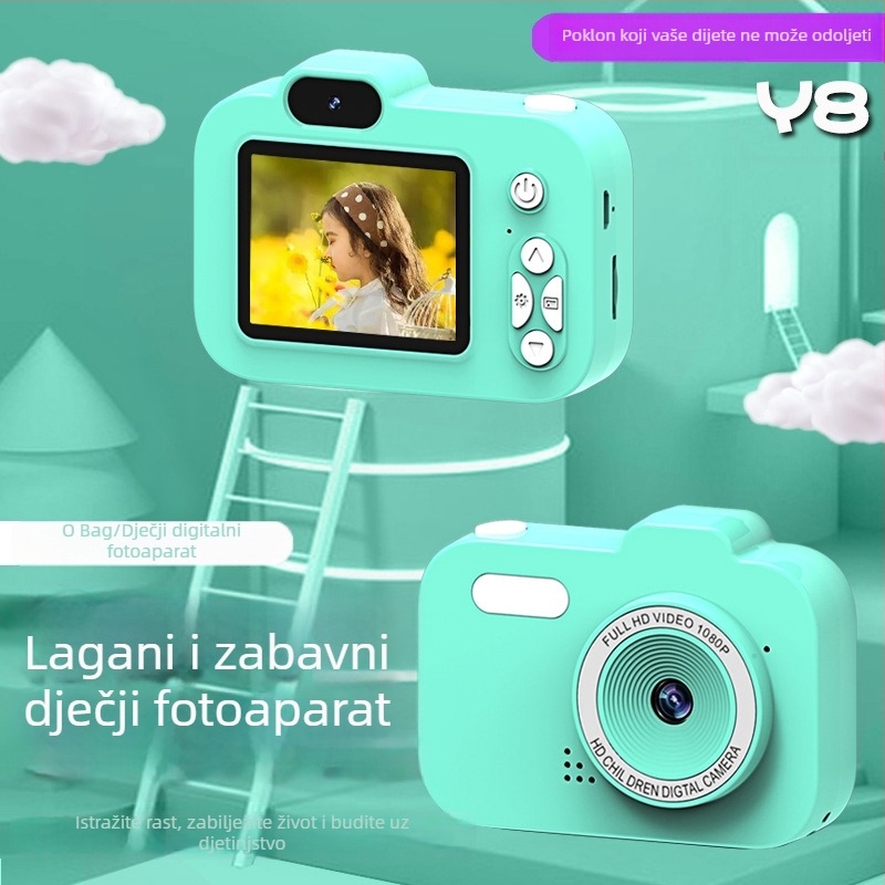 Y8 dječja digitalna kamera s 2,0-inčnim LCD zaslonom, pohranom na memorijsku karticu, snimanje videa i filtri