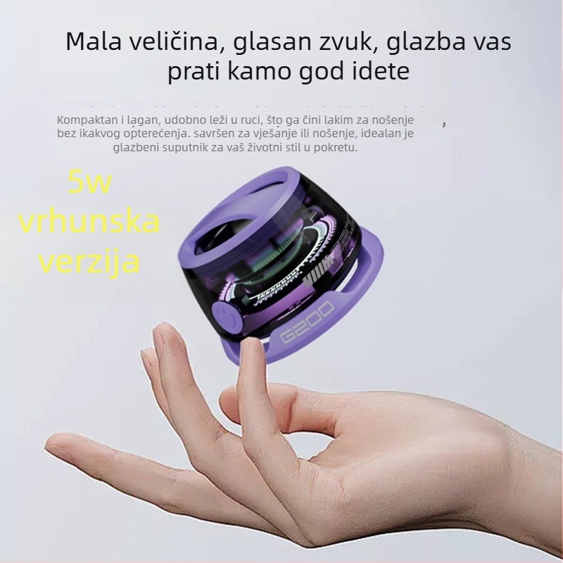 G300 Visokokvalitetni bežični Bluetooth mini zvučnik s magnetskim držačem — prenosni vanjski zvučnik