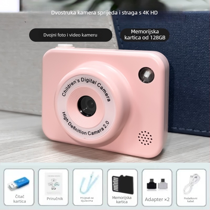H2 mini digitalna kamera – 20,1 MP, 8x optički zoom, fiksni objektiv, prijenosna HD kamera za putovanja