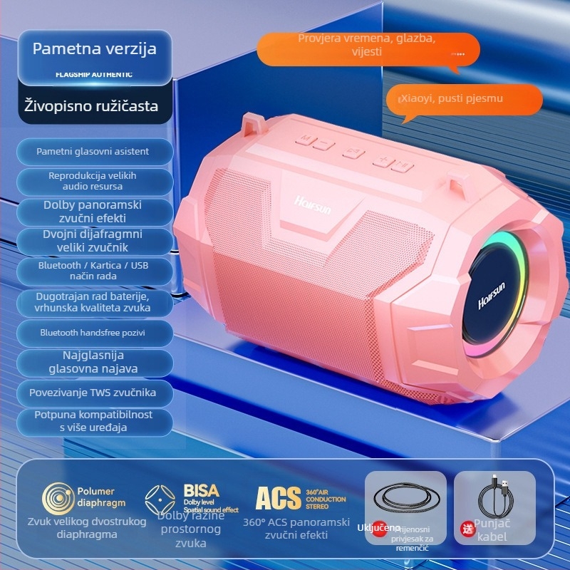 Bluetooth zvučnik 4.0, 5W, IPX7 vodootporan, 100Hz-20kHz, SNR ≥70dB