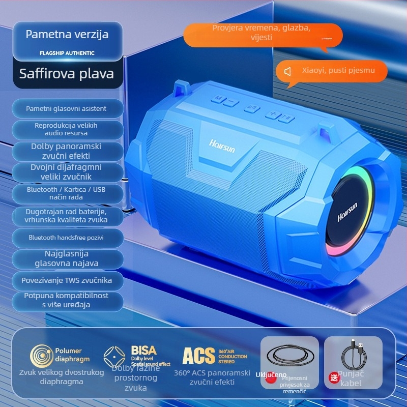 Bluetooth zvučnik 4.0, 5W, IPX7 vodootporan, 100Hz-20kHz, SNR ≥70dB