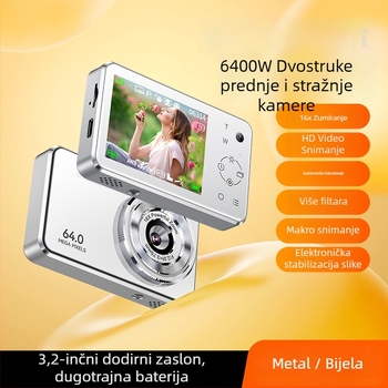 Digitalna kamera s CMOS senzorom 4,8 MP, 2,4-inčni dodirni zaslon, elektronijska stabilizacija slike, pohrana na SD karticu