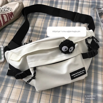 Crossbody torba, urbani stil, Oxford tkanina, uzorak slova/brojeva/teksta, proljeće 2025