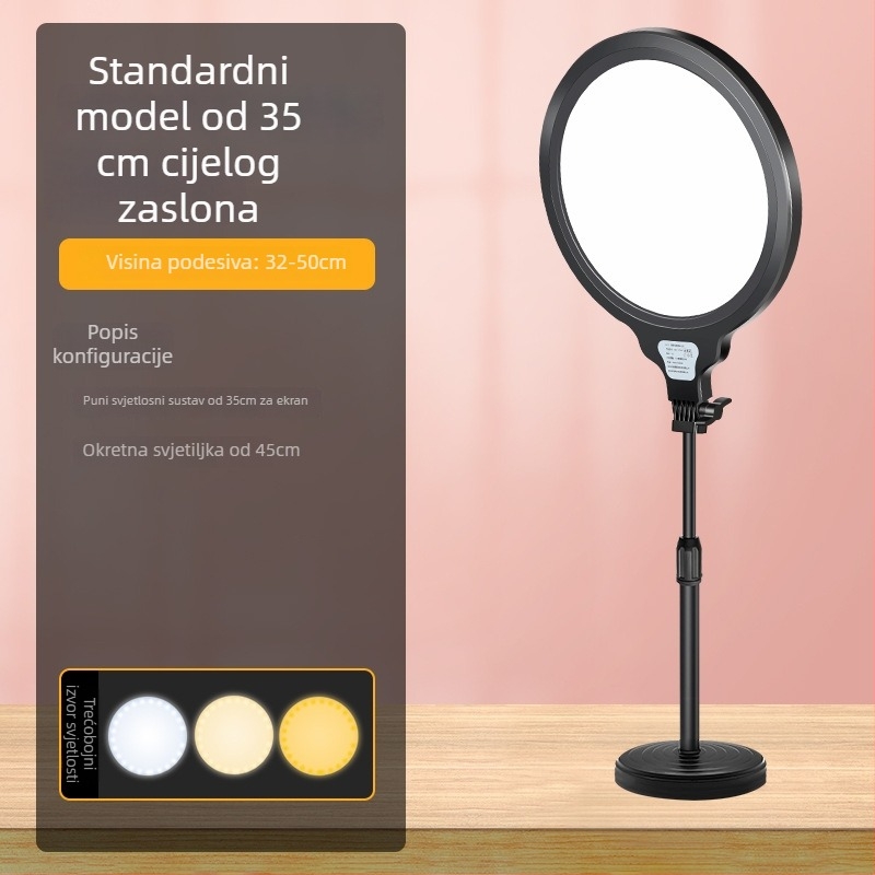LED stolno svjetlo za dopunu za uživo fotografiju — 20W, 24V, tri boje temperature, stolna upotreba