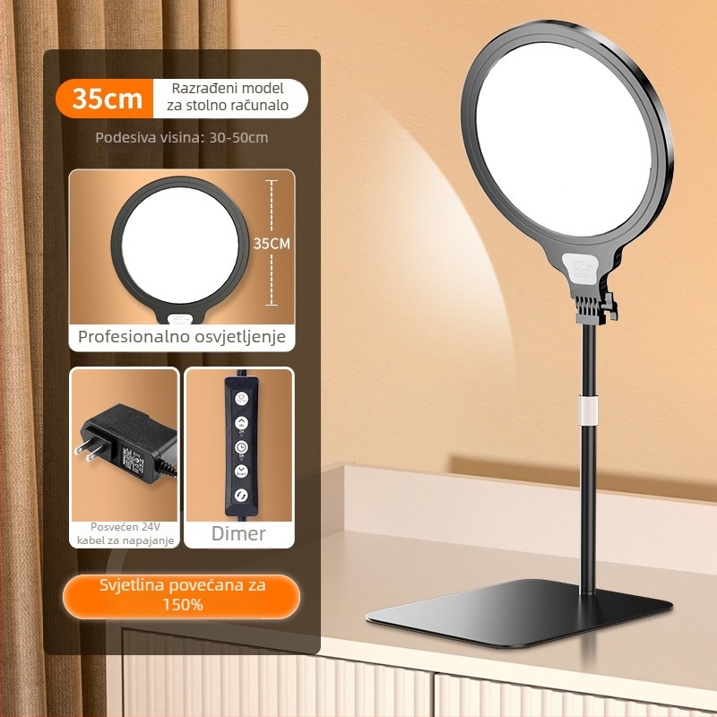 LED stolno svjetlo za dopunu za uživo fotografiju — 20W, 24V, tri boje temperature, stolna upotreba