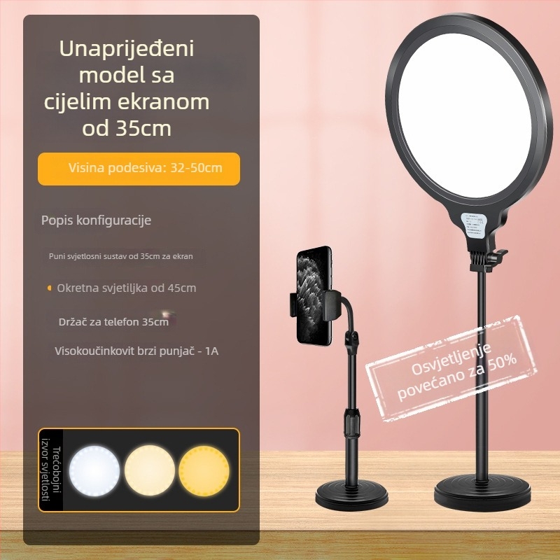 LED stolno svjetlo za dopunu za uživo fotografiju — 20W, 24V, tri boje temperature, stolna upotreba