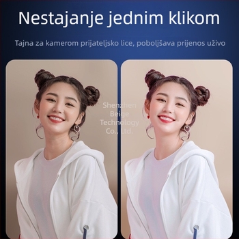 LED rasvjeta za dopunu za livestream, 15W, tri boje temperature, stolni nosač za lice i vrat