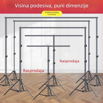 Teleskopijski stalak za pozadinu fotografiranja, za platnene i papirnate pozadine