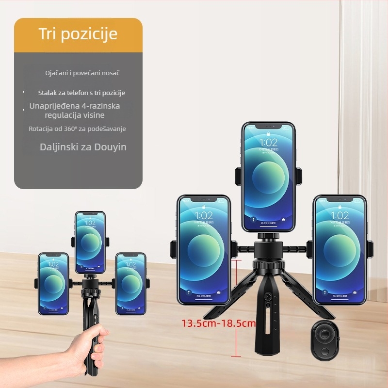 Dvostruki držač za snimanje telefona – air bag holder, ABS plastika, jednostavan stil, prilagodba nije podržana