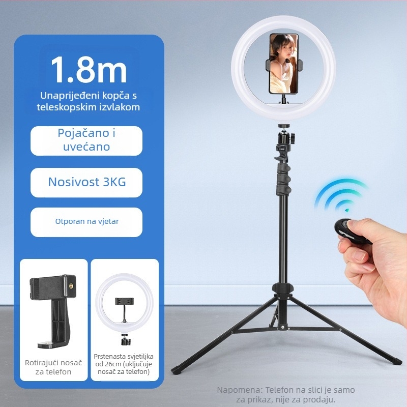 Sinoni podna stalka za telefon s odvojivim gimballom, Bluetooth fotografiranje, produživi sklopivi stativ — aluminijska slitina + ABS