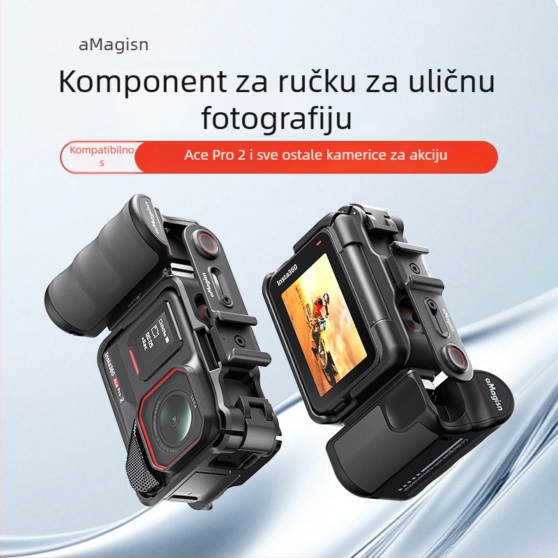 Držač za tipku okidača Insta360 AcePro2, izrađen od kaljenog stakla, kompatibilan s AcePro2; u pakiranju: kaljeni film, zaštitna naljepnica protiv prašine, prozirna kutija