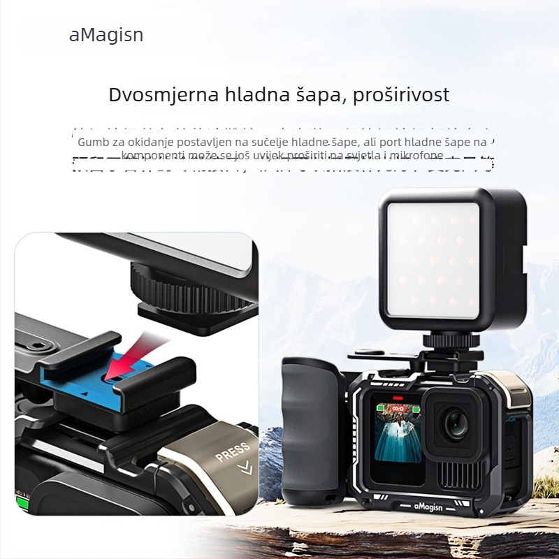 Držač za tipku okidača Insta360 AcePro2, izrađen od kaljenog stakla, kompatibilan s AcePro2; u pakiranju: kaljeni film, zaštitna naljepnica protiv prašine, prozirna kutija