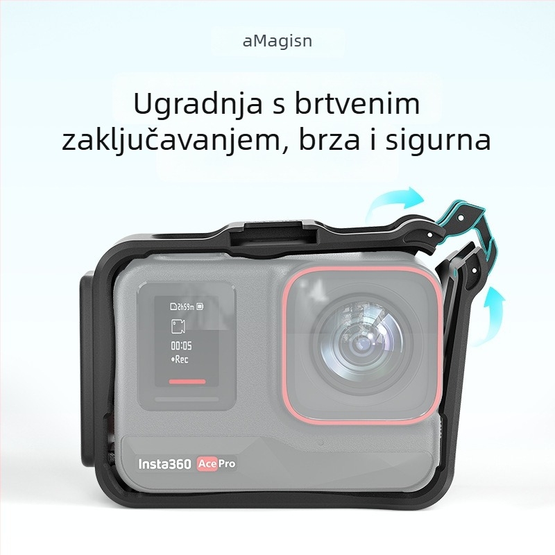 Držač za tipku okidača Insta360 AcePro2, izrađen od kaljenog stakla, kompatibilan s AcePro2; u pakiranju: kaljeni film, zaštitna naljepnica protiv prašine, prozirna kutija