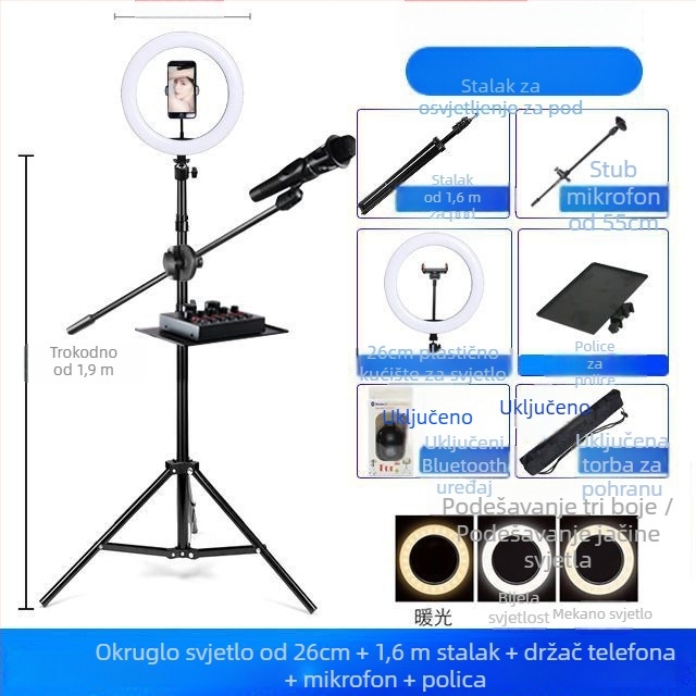 Deer podni držač za mobitel – tripod za livestream, plastični, jednostavan stil