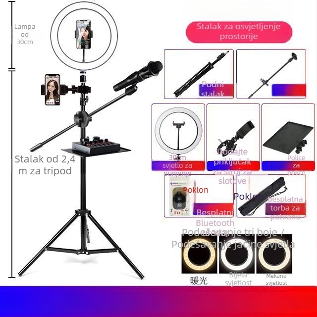 Deer podni držač za mobitel – tripod za livestream, plastični, jednostavan stil