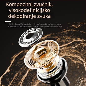 Bežične Bluetooth Lavalier slušalice s handsfree za automobil, domet 10 m, retro stil