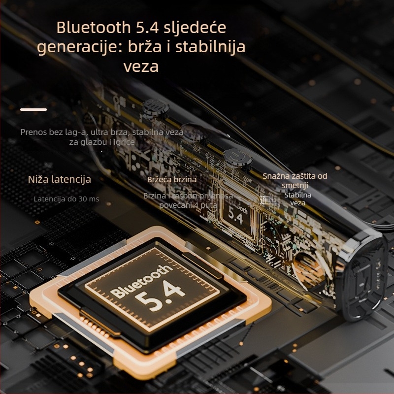 Bežične Bluetooth Lavalier slušalice s handsfree za automobil, domet 10 m, retro stil