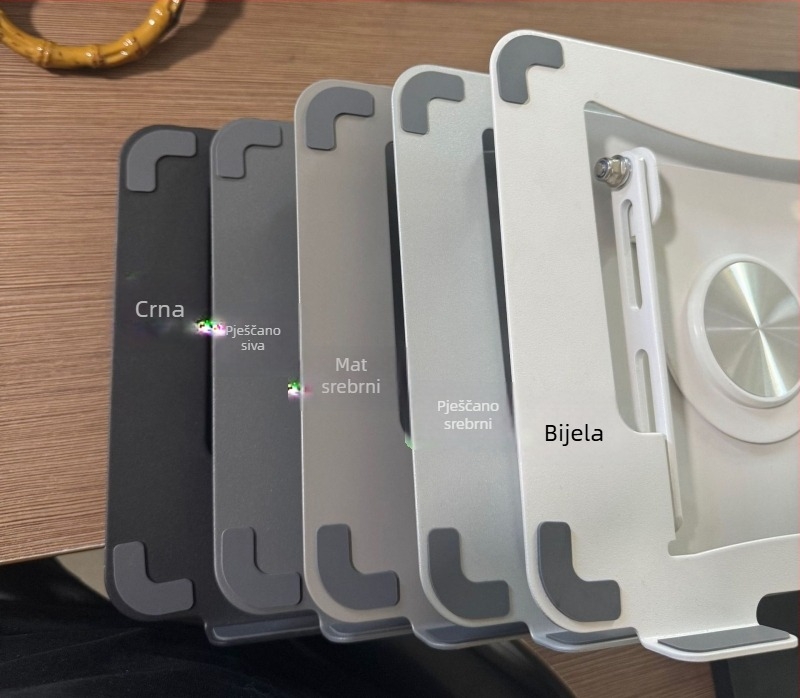 Sklopiva nosač za prijenosno računalo i tablet, 360° rotirajući metalni nosač, JT16-R, od karbonskog čelika, podesivi kut, odvod topline, za uređaje 10–17 inča
