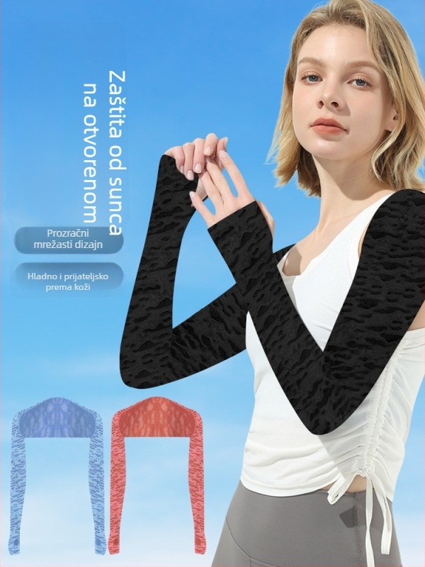 Zaštitne rukave za sunce za aktivnosti na otvorenom, poliester, prozračan, unisex, pogodne za biciklizam